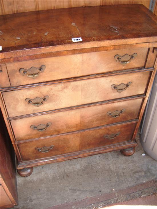 Walnut batchelors chest